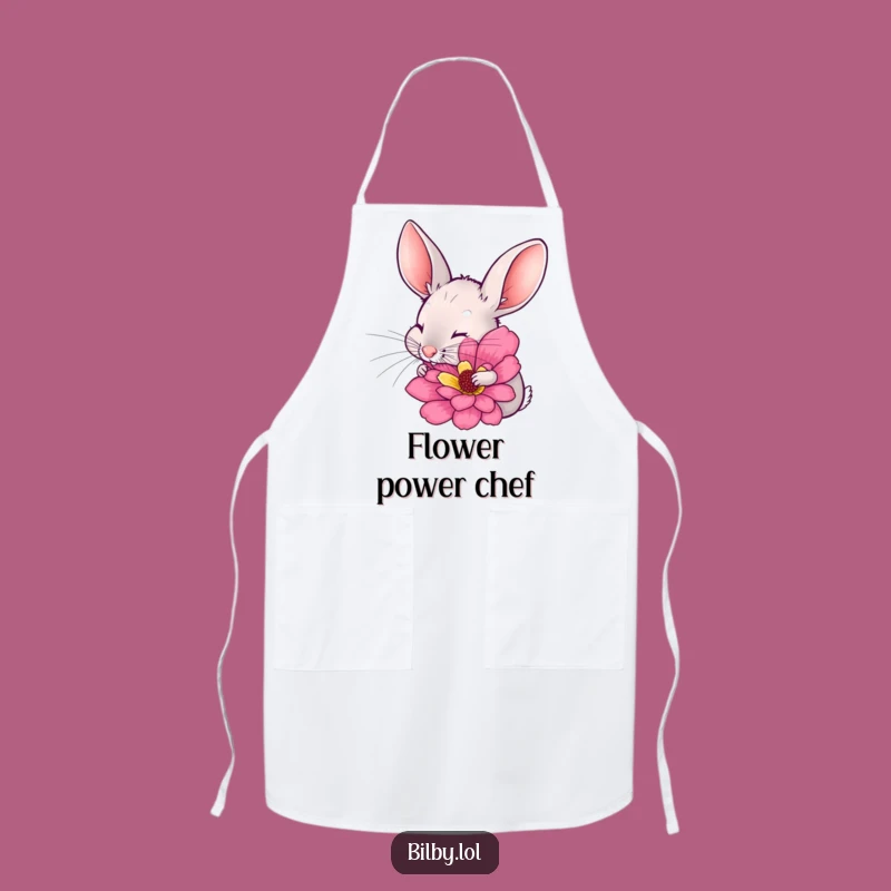 Funny Bilby Flower Apron - Whimsical Garden Fun & Chef Gift