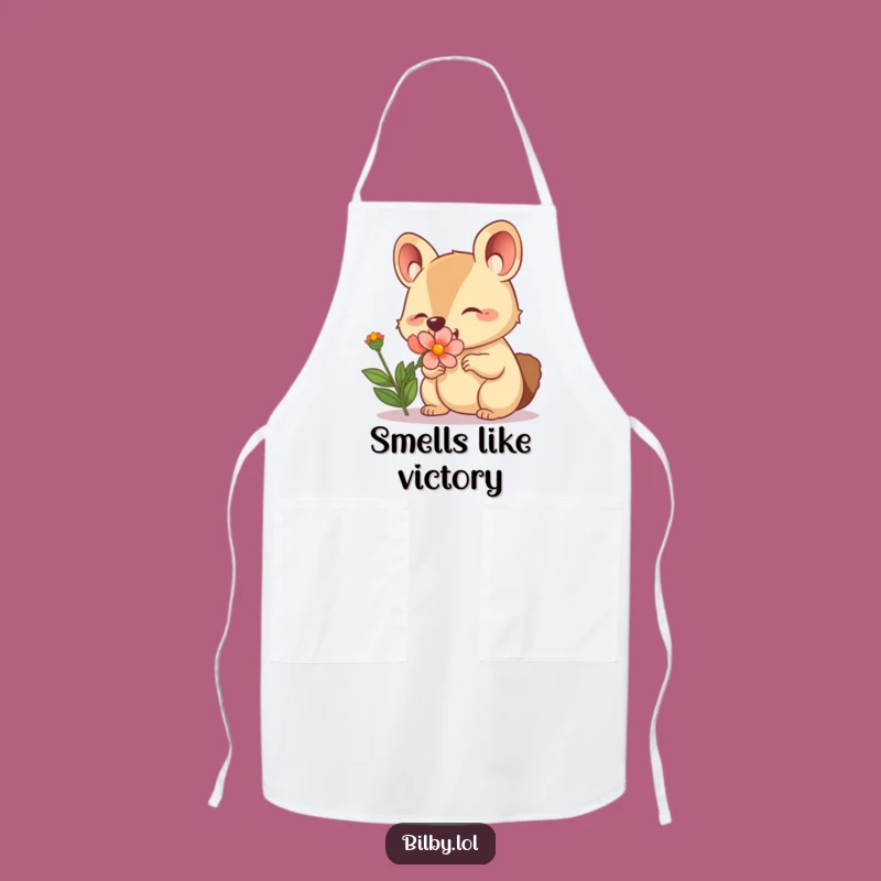 Funny Sniffing Marsupial Apron: Kitchen Perfume with Flower, Ideal Funny Gift!