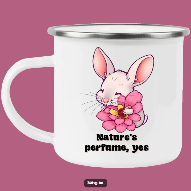 Funny Bilby Flower Camping Mug - Outdoor Adventures & Floral Gift