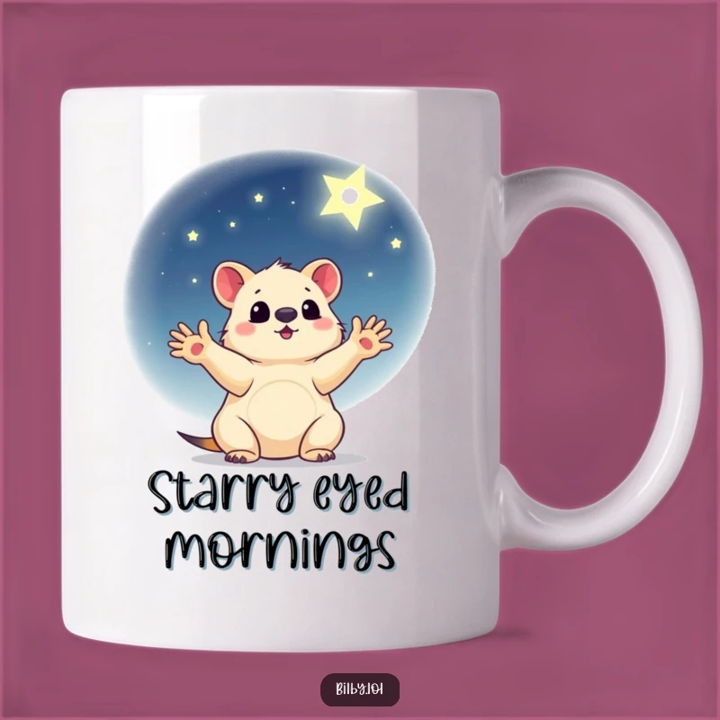 Funny Wishing Marsupial Mug: Star Reacher, Dreamy Funny Gift for Hopeful Souls!