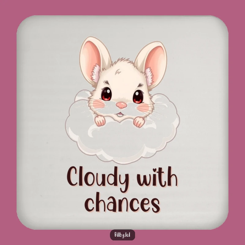 Funny Bilby Cloud Drink Coaster - Protect Surfaces with Curious Flair Gift