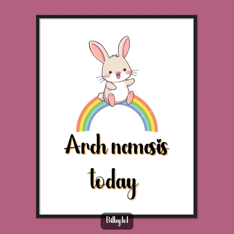 Funny Rainbow Bilby Poster - Magical Wall Art for Joyful Souls Gift