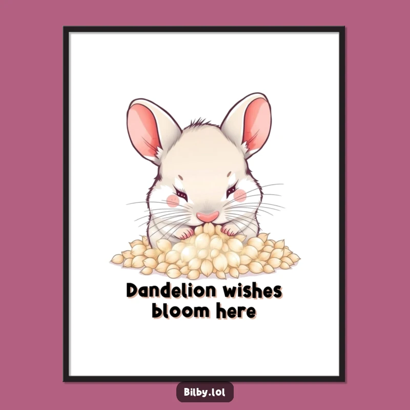 Free Printable Bilby Dandelion Wall Art - Funny Burying Downloadable Decor