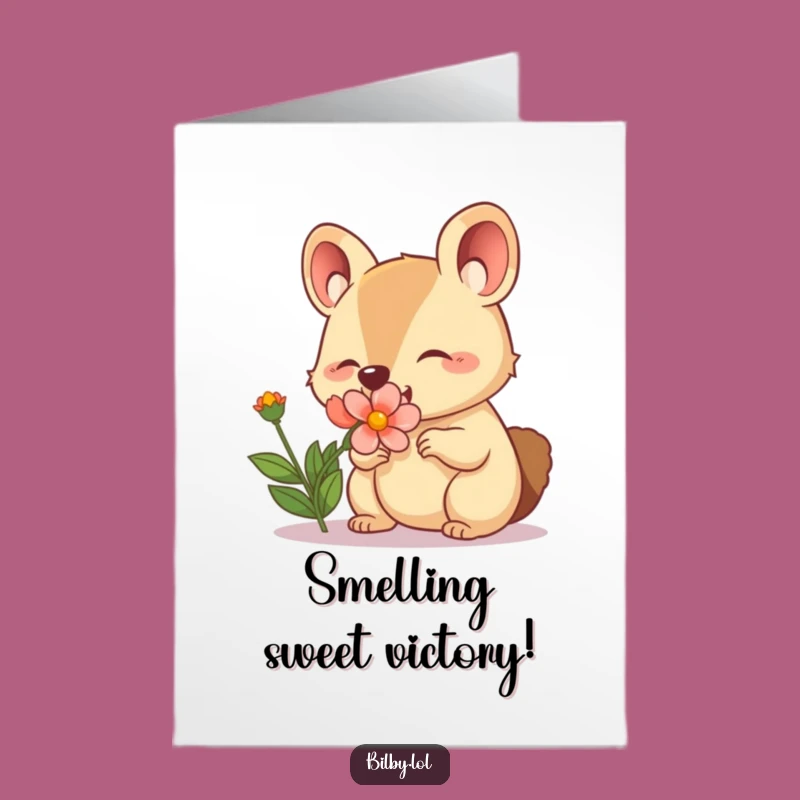 Free Printable Congrats Card: Happy Marsupial, Funny Downloadable Gift for Celebrations